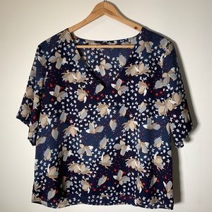 Vintage Floral Blouse